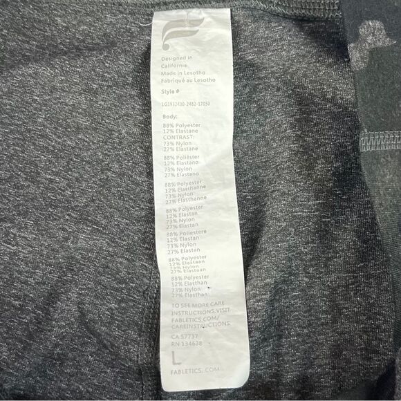 PowerHold by Fabletics Side Pockets Camo Leggings Mesh‎ Side Womens Size Large - Picture 11 of 11